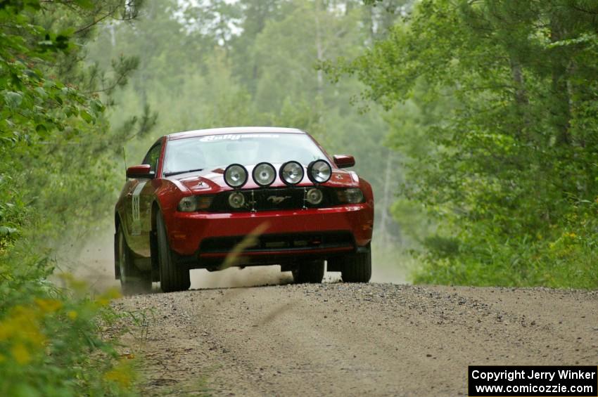 Mark Utecht / Rob Bohn complete the first practice stage miles in their Ford Mustang.