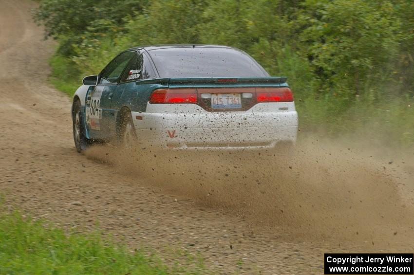 Adam Markut / Chris Gordon take their Eagle Talon through its warm-up paces on the practice stage.