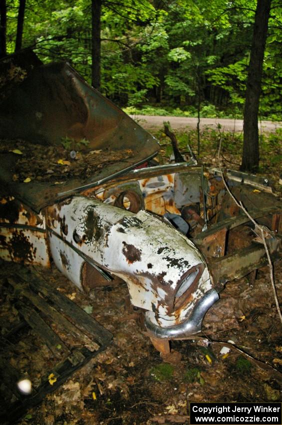 Wrecked 1954 Buick in the woods off Anchor-Mattson Rd.(1)