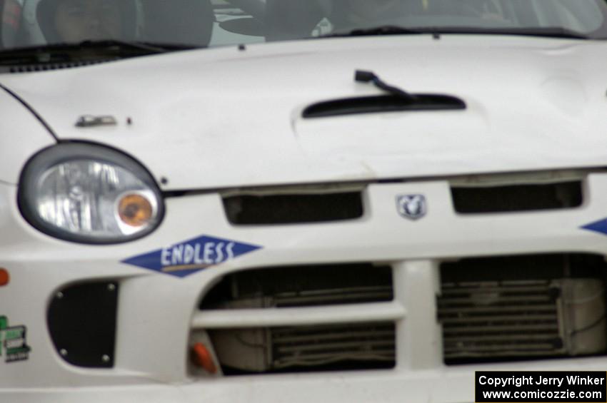 Zach Babcock / Jack Penley at speed in their Dodge SRT-4 on SS1.