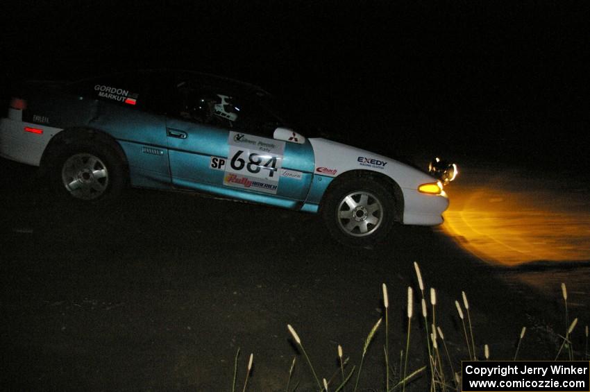 Adam Markut / Chris Gordon drift their Eagle Talon through a 90-right on SS6.