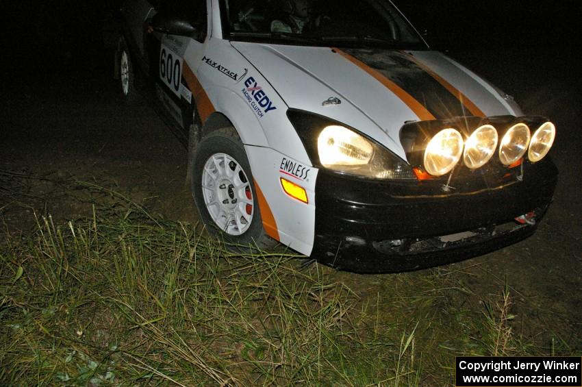 Dillon Van Way / Josh Knott drive their Ford Focus downhill this time at the spectator hairpin on SS7.