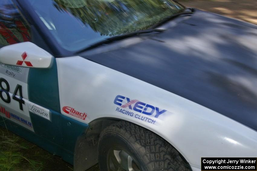 The Adam Markut / Chris Gordon Eagle Talon gets close at a 90-right on SS8.