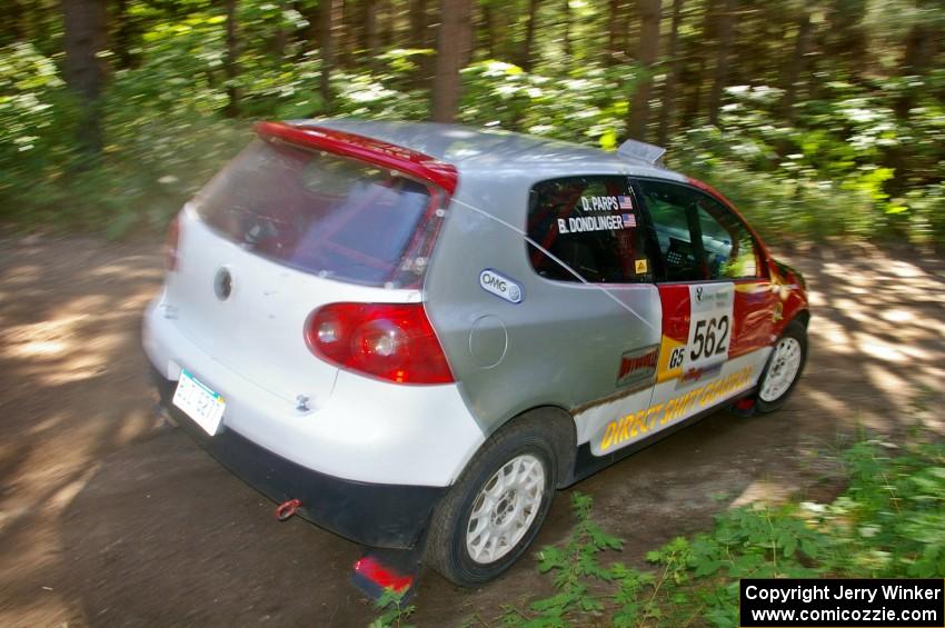 Brian Dondlinger / Dave Parps exit a 90 right on SS8 in their VW GTI-Rally.