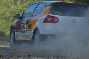 The VW GTI-Rally of Brian Dondlinger / Dave Parps rockets down the county road at the SS12.