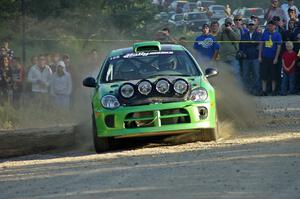 John Conley / Keith Rudolph drive their Dodge SRT-4 past the horde of spectators on SS12.