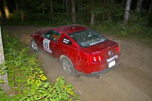 Mark Utecht / Rob Bohn in their Ford Mustang just about .7 miles into SS15.