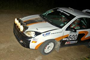 Dillon Van Way / Josh Knott drive their Ford Focus uphill during the first mile of SS15.