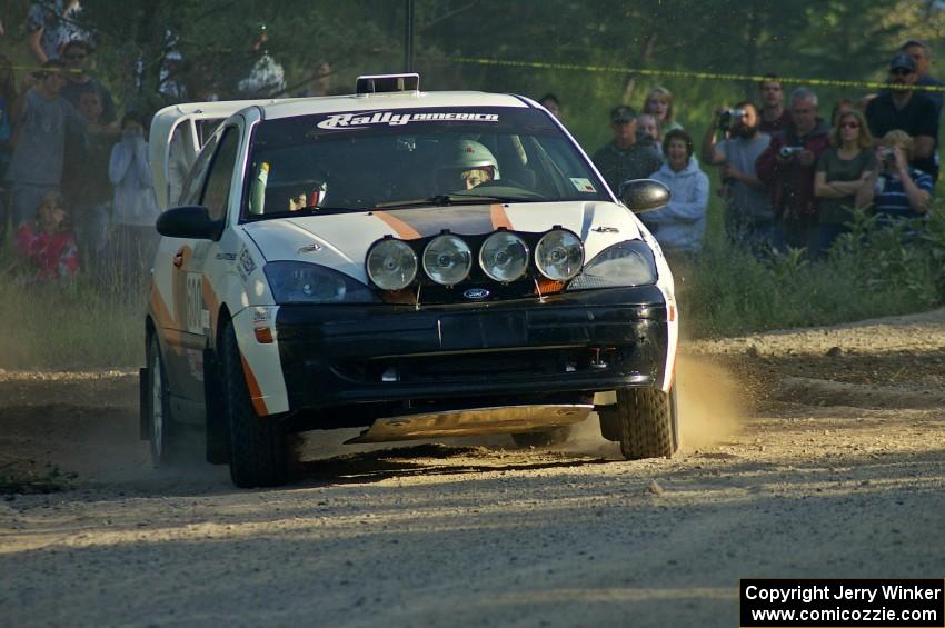 Dillon Van Way / Josh Knott drive their Ford Focus past spectators on SS12.