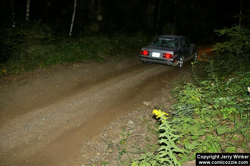 Bill Caswell / Damen Williams blast their BMW 318i down a straight on SS15.