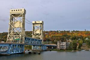 Aerial lift bridge in Houghton / Hancock, MI.