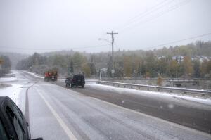 Plows were out plowing U.S. Hwy. 41.