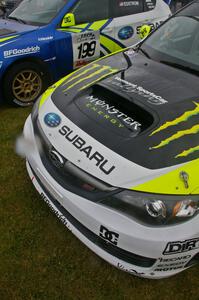 The Ken Block / Alex Gelsomino and Travis Pastrana / Christian Edstrom Subaru WRX STi's at parc expose.