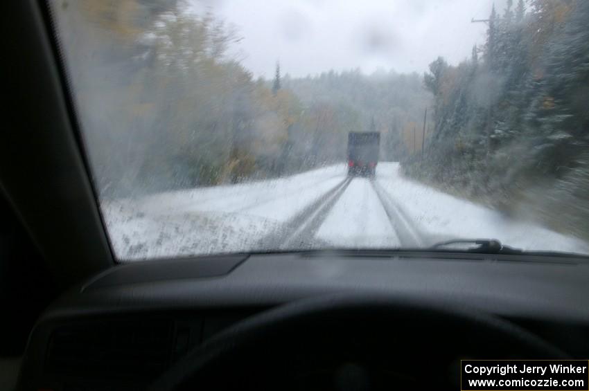 Logging truck on the drive from Eagle River to Phoenix. (1)