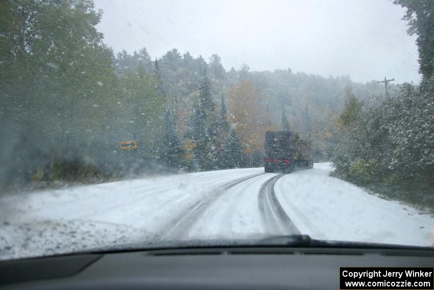 Logging truck on the drive from Eagle River to Phoenix. (2)