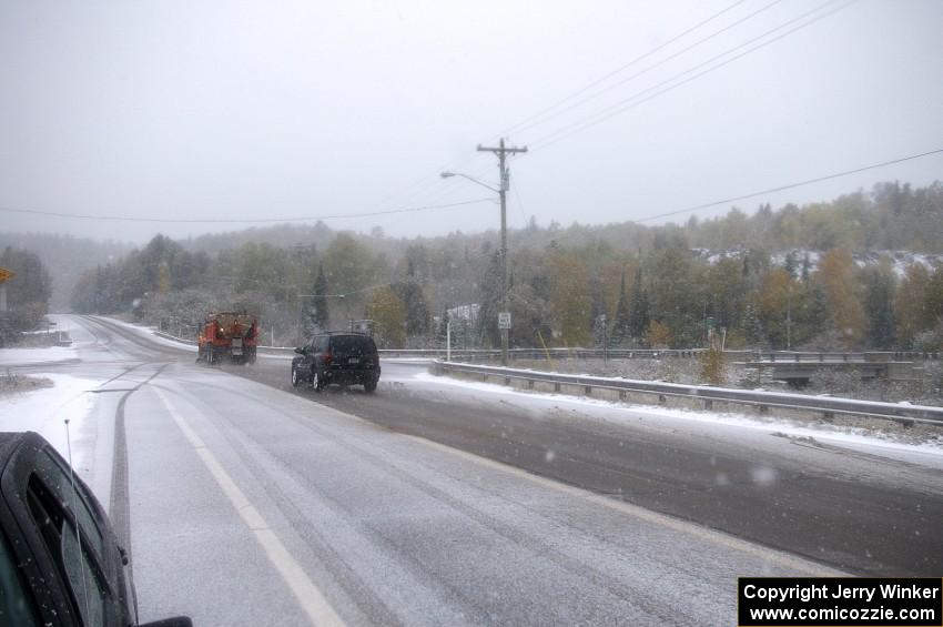 Plows were out plowing U.S. Hwy. 41.