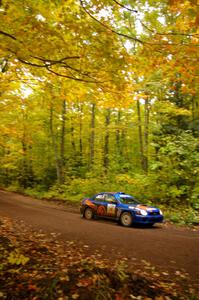 Tim Penasack / Alex Kihurani at speed in their Subaru WRX on Beacon Hill, SS2.