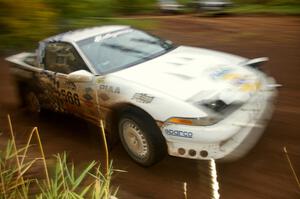 Matt Huuki / Tom Immonen come into the flying finish of Beacon Hill, SS2, in their Eagle Talon.