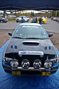 The Don Kennedy / Matt Kennedy Subaru Impreza at Kenton Service 1.