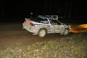 Matt Huuki / Tom Immonen drift their Eagle Talon through the spectator corner on Far Point 2, SS7.