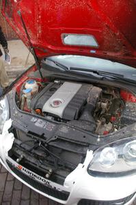 Engine bay of the Brian Dondlinger / Dave Parps VW GTI-Rally. (1)