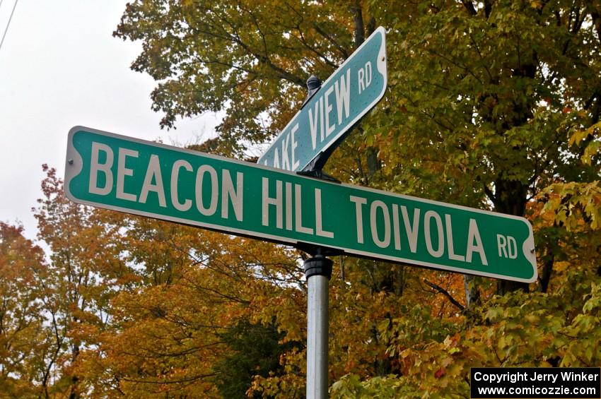 Beacon Hill - Toivola Rd. sign at the end.