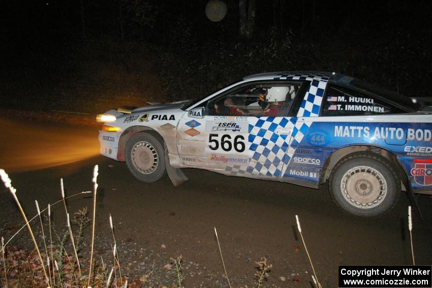 Matt Huuki / Tom Immonen at speed in their Eagle Talon on Far Point 1, SS5.