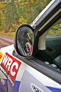 Andi Mancin sits and concentrates in the seat of his Mitsubishi Lancer Evo 9 at the start of Delaware 1, SS11.