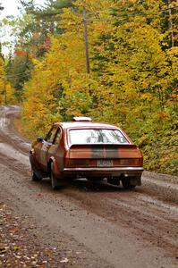 The Mike Hurst / Rob Bohn Ford Capri Cosworth heads uphill after leaving the start of Delaware 1, SS11.