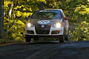Brian Dondlinger / Dave Parps catch a little less air this time in their VW GTI-Rally on Brockway Mtn. 2, SS16.