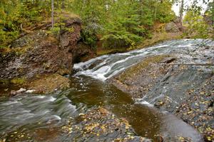 Silver River Falls just across the street from the exit of Brockway Mountain Dr. (1)