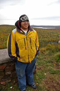 Russ Johnson atop Brockway Mountain