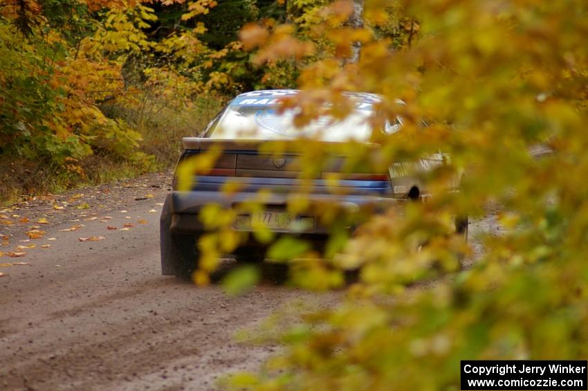 Matt Huuki / Tom Immonen blast away from the start of Delaware 1, SS11, in their Eagle Talon.