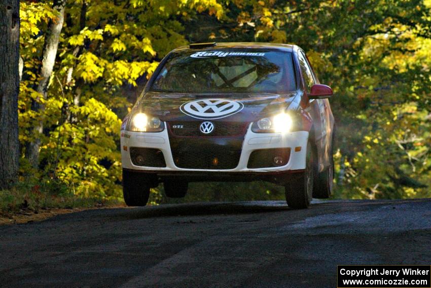 Brian Dondlinger / Dave Parps catch a little less air this time in their VW GTI-Rally on Brockway Mtn. 2, SS16.