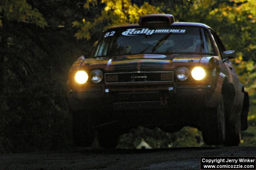Mike Hurst / Rob Bohn keep their Ford Capri Cosworth to the ground on the midpoint jump on Brockway Mtn. 2, SS16.
