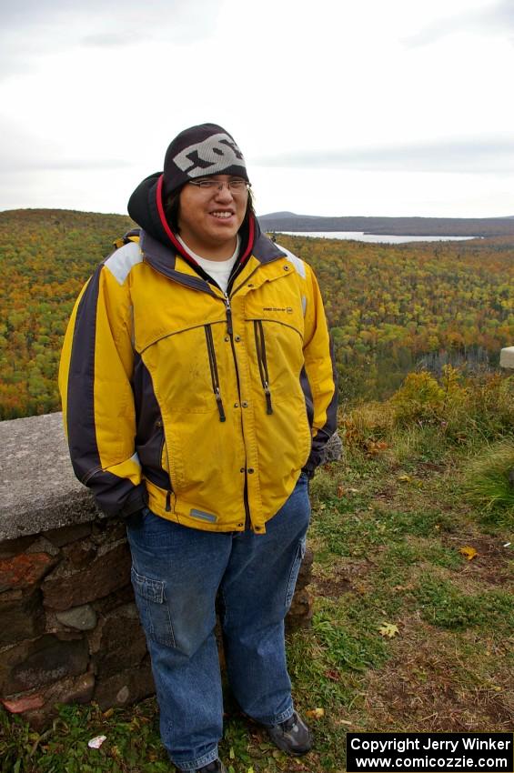 Russ Johnson atop Brockway Mountain