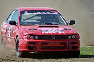 Amanda Ingle in the Team Mayhem Subaru Impreza