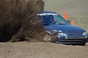 Justin Lu in Kyle Laursen's Honda Civic