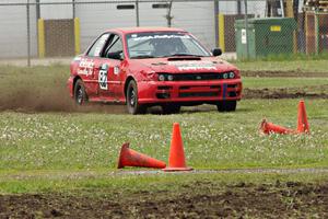 Bonnie Stoehr in the Team Mayhem Subaru Impreza