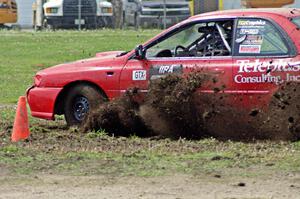 Bonnie Stoehr in the Team Mayhem Subaru Impreza