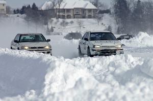 Carl Siegler / David Goodman / Dan Drury Subaru Legacy and Kevin Beck / Brent Carlson Subaru Impreza