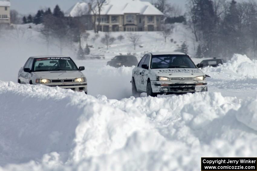 Carl Siegler / David Goodman / Dan Drury Subaru Legacy and Kevin Beck / Brent Carlson Subaru Impreza