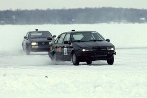 The Ty Saiki / Pete Forrey VW Passat is chased by Brian Lange's VW Corrado.