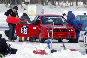 Mark Utecht / Jay Luehmann Subaru Impreza at the driver's change.