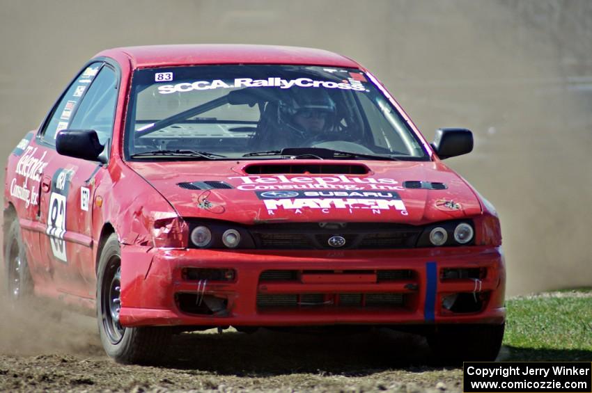 Amanda Ingle in the Team Mayhem Subaru Impreza