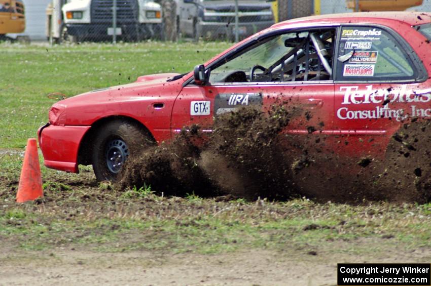 Bonnie Stoehr in the Team Mayhem Subaru Impreza