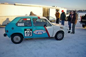 Dick Nordby climbs from the Ron Verhaagen, Sr. / John Kochevar VW Rabbit.