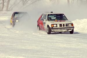 Dave Kapaun's Dodge Omni and the Bill Nelson / Matt Bjorge VW Rabbit