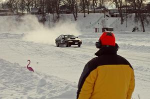 Bob Kosky eyes the Tim Stone / Dan Gervais / Ryan Rose Subaru Impreza