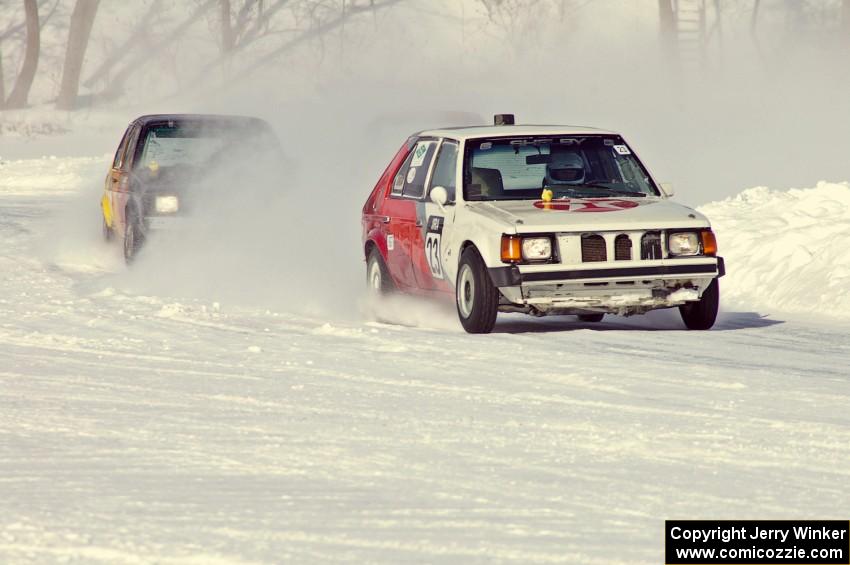 Dave Kapaun's Dodge Omni and the Bill Nelson / Matt Bjorge VW Rabbit